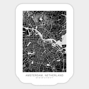 amsterdam maps poster Sticker